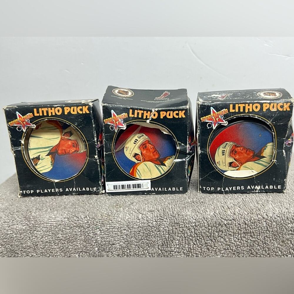 (3) 1996 Litho Pucks Florida Panthers Ed Jovanoski Facsimile Autos RARE